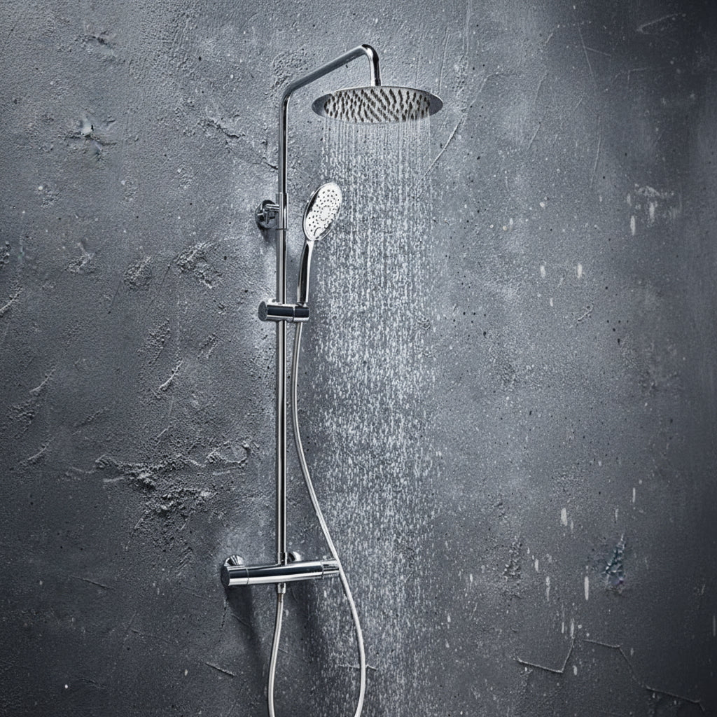 Messi Round Cool Touch Rigid Riser Shower