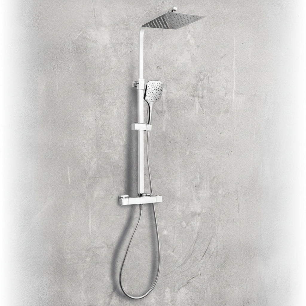 Helier Square Cool Touch Rigid Riser Shower