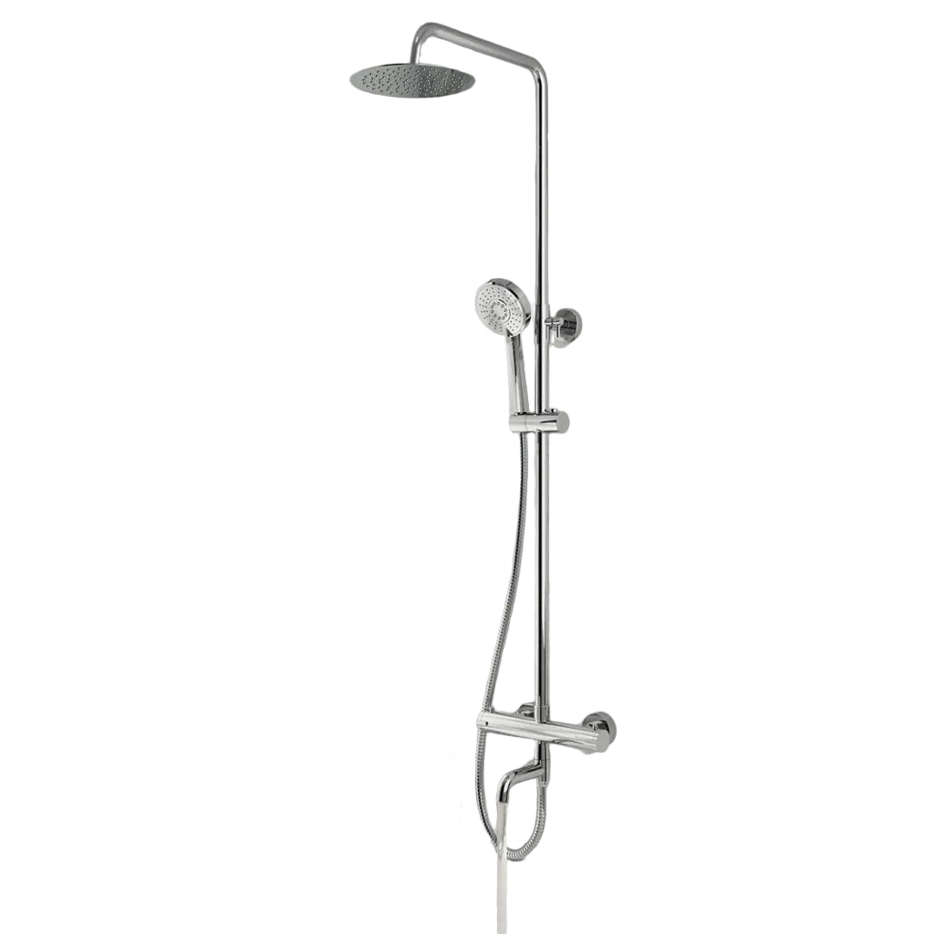Solar Round Rigid Riser Shower With Bath Filler
