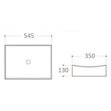 Slate Countertop Basin White 545mm