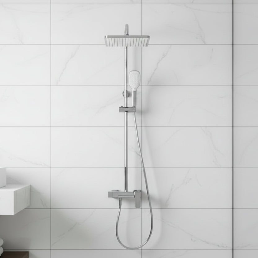 Clyro exposed shower mixer polished chrome