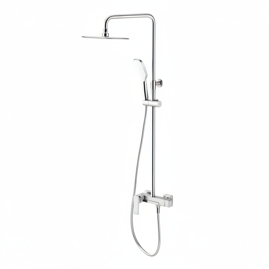 Clyro exposed shower mixer polished chrome