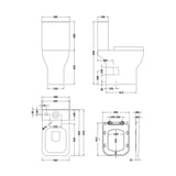 Synergy Acer Comfort Height Rimless Toilet Pan, Cistern & Seat