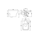 Synergy Acer Wall Hung Rimless Toilet Pan & Soft Close Seat