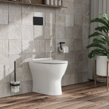 Synergy Freesia Round Back to Wall Toilet Pan With Seat