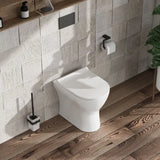Synergy Freesia Round Back to Wall Toilet Pan With Seat