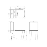 Synergy Hosta Rimless Pan, Cistern & Soft Close Seat