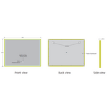 Yora horizontal frame front lit mirror brushed gold frame 800mm x 600mm