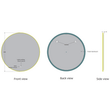 Luxury round brushed brass framed LED mirror 800 mm