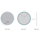 Yora circular front and back lit mirror 800mm x 800mm