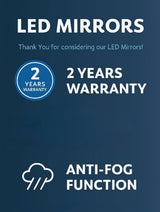 JESSICA LED ANTI FOG MIRROR 800MM X 700MM