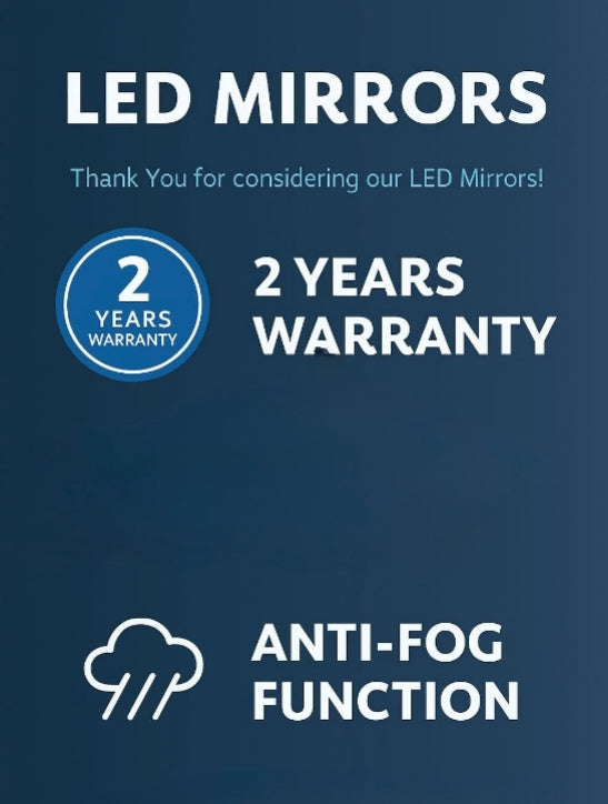 JESSICA LED ANTI FOG MIRROR 800MM X 700MM