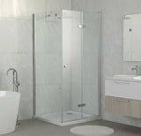 Cascada square Shower Enclosure polished chrome 900 × 900
