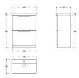 Judy Slimline floor standing vanity unit inc basin 600mm