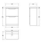 Judy Slimline floor standing vanity unit inc basin 600mm