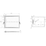 30mm Slate Rectangular Tray & Waste