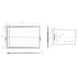 30mm Slate Rectangular Tray & Waste