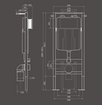 Concealed Toilet Cistern Frame 1150MM X 495MM