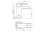 Victoria Mono Basin Mixer with Push Waste