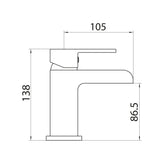 Victoria Mono Basin Mixer with Push Waste