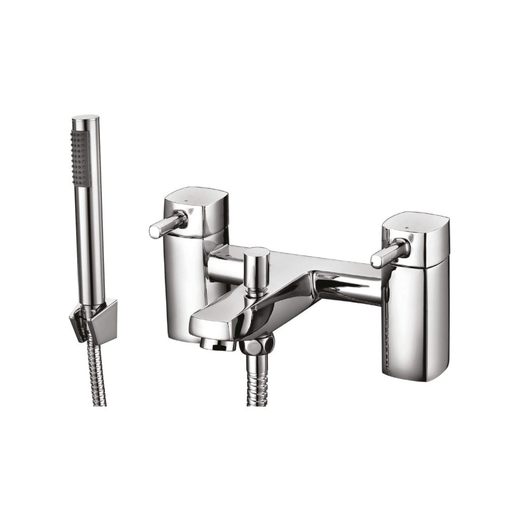 Forme Bath Shower Mixer with shower kit and wall bracket