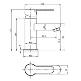 Favour Mono Basin Mixer with Push Waste