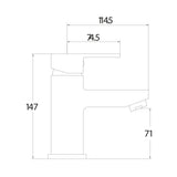 Favour Mono Basin Mixer with Push Waste