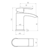 Belini Mono Basin Mixer with Push Waste