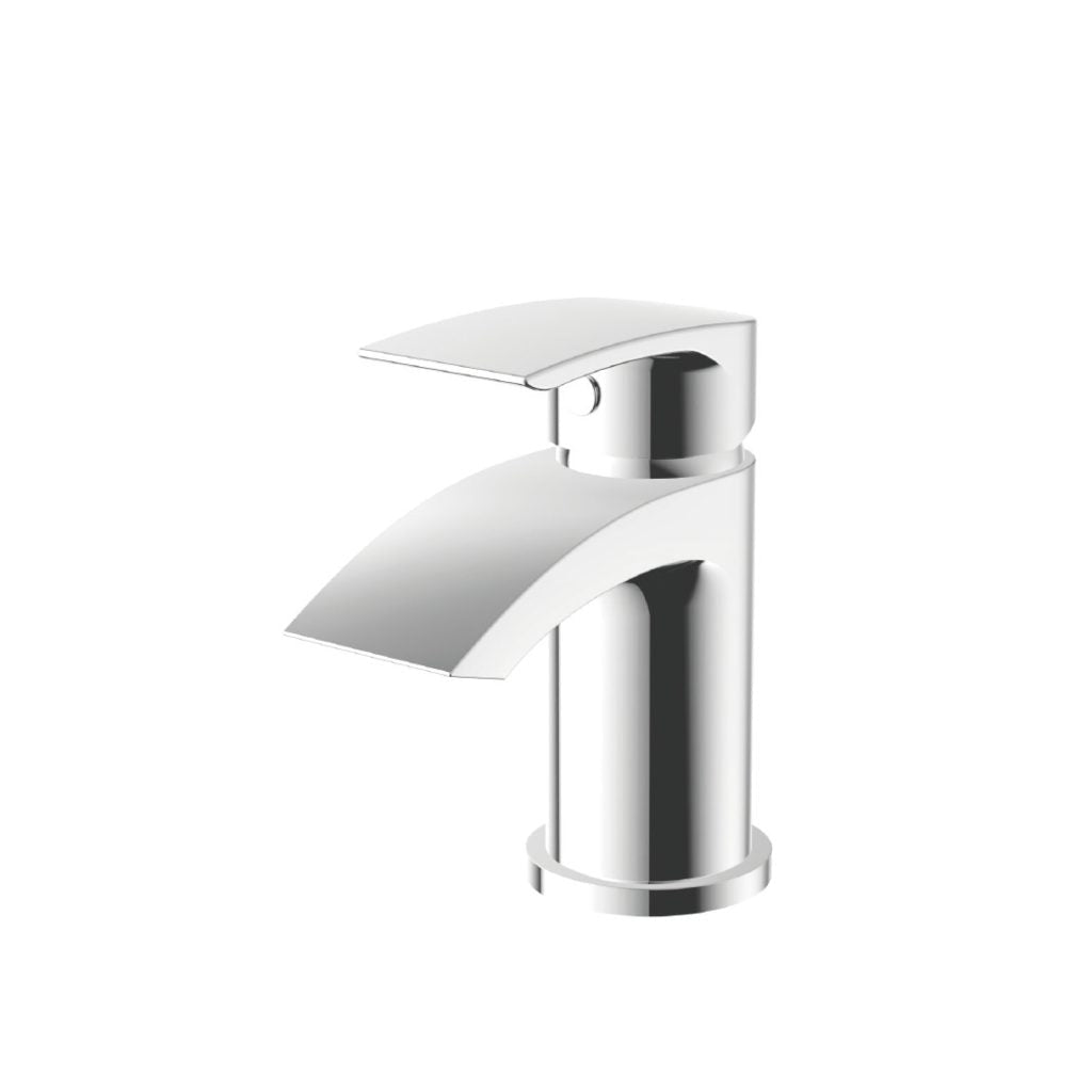 Belini Mini Mono Basin Mixer with Push Waste