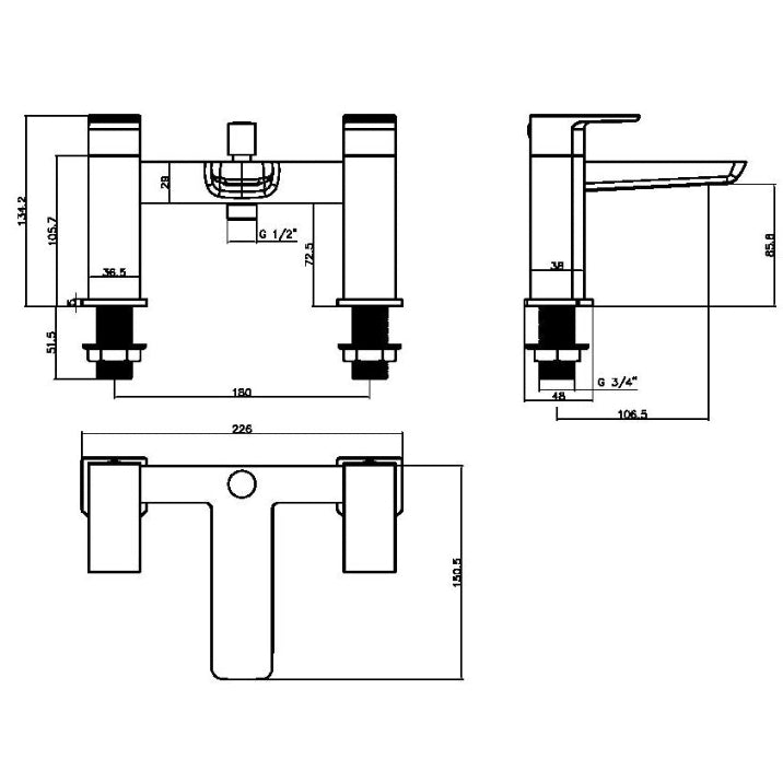 Muro Bath Shower Mixer