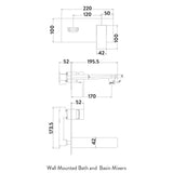 Muro Wall Mounted Bath Mixer