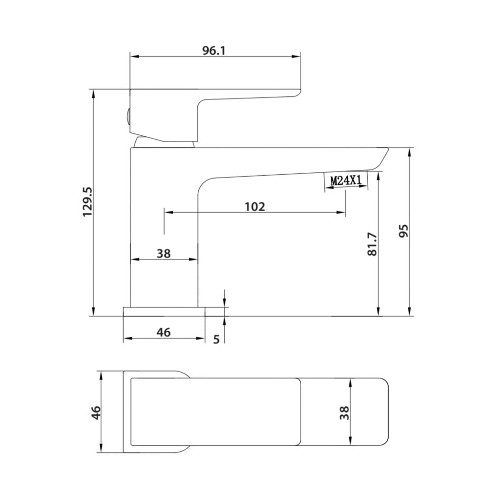 Muro Mini Mono Basin Mixer