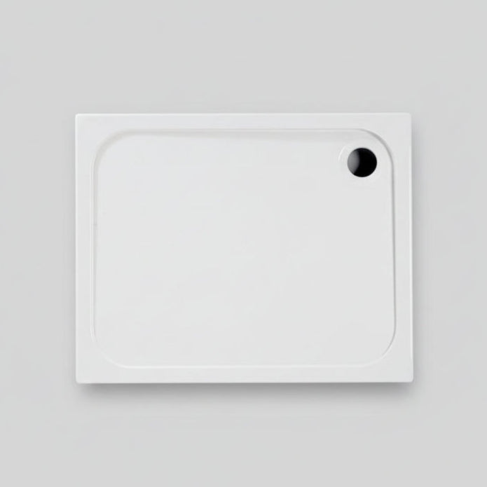 Low Profile Rectangular Shower Tray White 45mm waste inc