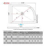 25mm Ultra-Slim 900mm x 900mm Quadrant Tray & Waste
