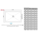 25mm Ultra-Slim Rectangular Tray & Waste