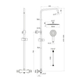 Messi Round Cool Touch Rigid Riser Shower