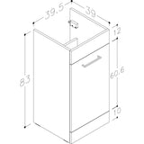 Venosa 900mm F/S L-Shape Pack & Basin