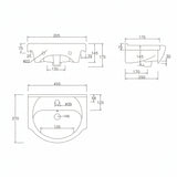 Vista 450mm Basin Unit & Basin - White Gloss