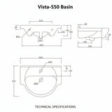 Vista Basin Unit & Basin - White Gloss