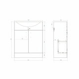 Vista Basin Unit & Basin - White Gloss