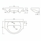 Vista Basin Unit & Basin - White Gloss
