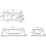VitrA Optima 0TH Standard Bath