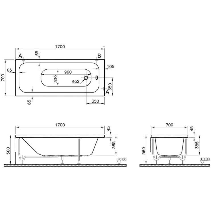 VitrA Balance 0TH Standard Bath