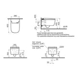 VitrA V-Care Essential Rimless Smart Toilet - White