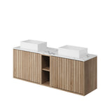 Alfie 1400mm wall hung vanity with Open Storage