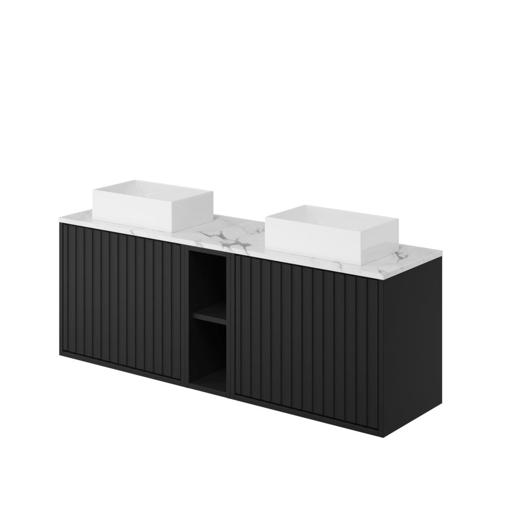 Alfie 1400mm wall hung vanity with Open Storage