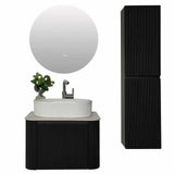 Aileen fluted wall hung vanity 600mm