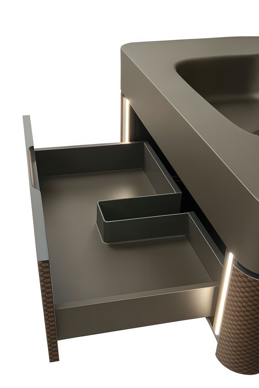 Zafiro Resin LED wall hung vanity set 1200MM X 500MM