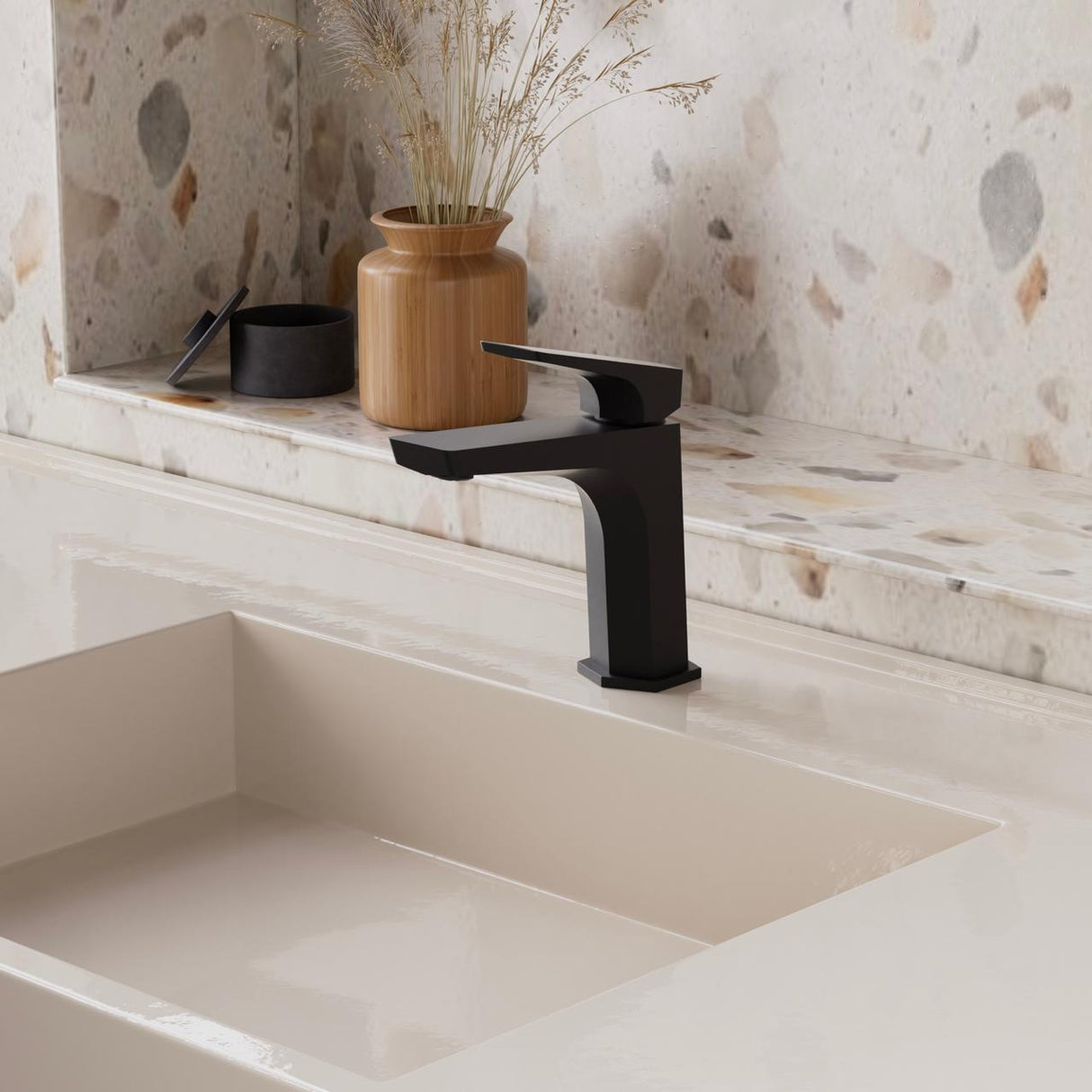 Tiva basin mixer tap matte black