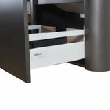 Annie Metallic grey LED wall hung vanity 700mm